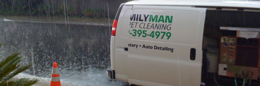 The Family Man Carpet Cleaning van